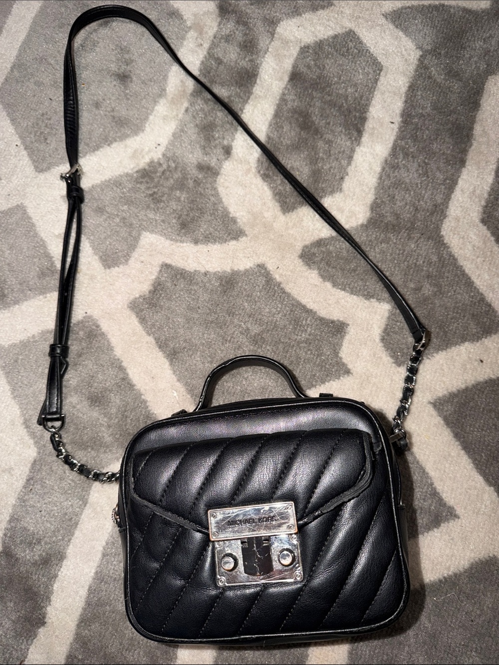 Michael Kors Rose Small Quilted Leather Crossbody